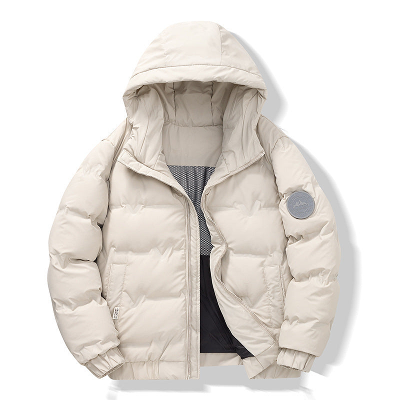 Men's Short Winter Puffer Jacket with Hood – Warm & Lightweight - 3KDyn